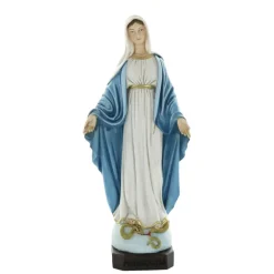 Palais du Rosaire Statue de la Vierge Miraculeuse en résine colorée 30 cm^ Statue Vierge Miraculeuse