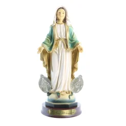 Palais du Rosaire Statue de la Vierge Miraculeuse de 22cm en résine^ Statue Vierge Miraculeuse