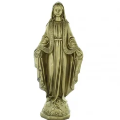 Palais du Rosaire Statue de la Vierge Miraculeuse de 43cm en résine imitation Bronze^ Statue Vierge Miraculeuse