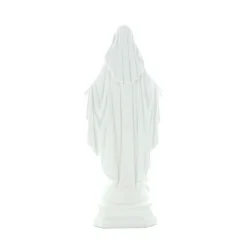 Palais du Rosaire Statue de la Vierge Miraculeuse 20cm en albâtre blanche^ Statue Vierge Miraculeuse