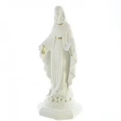 Palais du Rosaire Statue de la Vierge Miraculeuse blanche de 20cm en résine^ Statue Vierge Miraculeuse