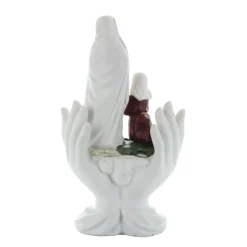 Palais du Rosaire Statue de l'Apparition de Lourdes dans 2 mains 18cm^ Autres Statues De La Vierge