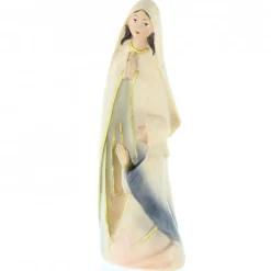 Palais du Rosaire Statue de l'Apparition en résine imitation bois de 18cm^ Statue De Notre Dame De Lourdes