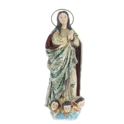 Palais du Rosaire Statue de l'Immaculée Conception 22cm en résine colorée^ Autres Statues De La Vierge