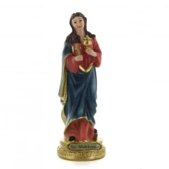 Palais du Rosaire Statue de Marie Madeleine en résine colorée 18cm^ Autres Statues De Saints