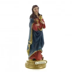 Palais du Rosaire Statue de Marie Madeleine en résine colorée 18cm^ Autres Statues De Saints