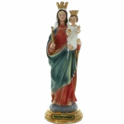 Palais du Rosaire Statue de Notre Dame Auxiliatrice en résine colorée 20cm^ Autres Statues De La Vierge