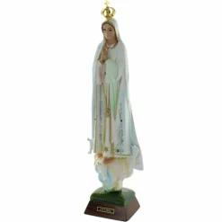 Palais du Rosaire Statue de Notre Dame de Fatima en résine avec des brillants 45cm^ Statue Vierge De Fatima