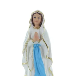 Palais du Rosaire Statue de Notre Dame de Lourdes en résine colorée 22cm^ Statue De Notre Dame De Lourdes