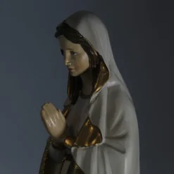 Palais du Rosaire Statue de Notre Dame de Lourdes en résine style antique de 25cm^ Statue De Notre Dame De Lourdes