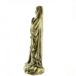 Palais du Rosaire Statue de Notre Dame de Lourdes de 20cm en résine imitation bronze^ Statue De Notre Dame De Lourdes