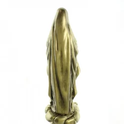 Palais du Rosaire Statue de Notre Dame de Lourdes de 20cm en résine imitation bronze^ Statue De Notre Dame De Lourdes