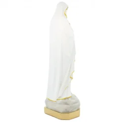 Palais du Rosaire Statue de Notre Dame de Lourdes avec liseret pailleté doré résine de 40cm^ Statue De Notre Dame De Lourdes