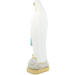 Palais du Rosaire Statue de Notre Dame de Lourdes avec liseret pailleté doré en résine de 60cm^ Statue De Grande Taille | Statue De Notre Dame De Lourdes