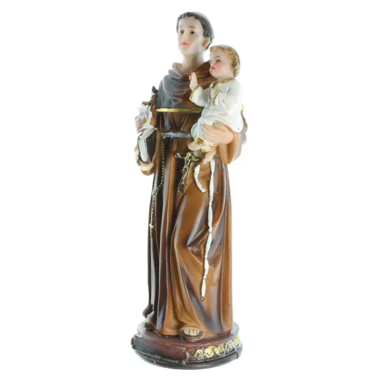 Palais du Rosaire Statue de Saint Antoine de 20cm en résine^ Statue De Saint Antoine