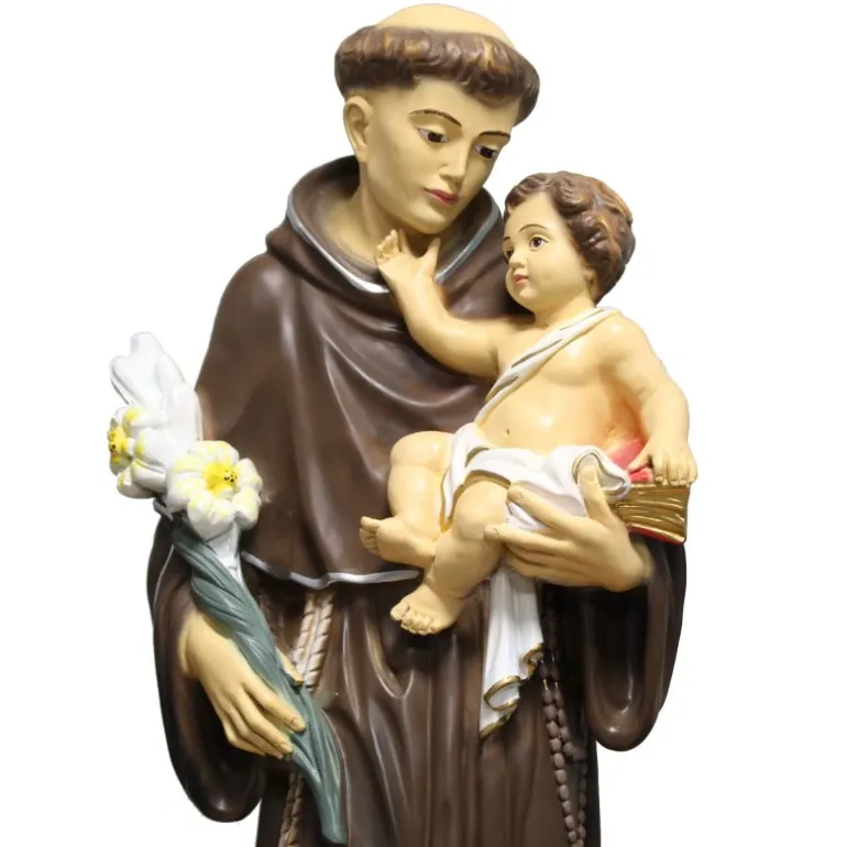 Palais du Rosaire Statue de Saint Antoine grande taille en résine 80cm^ Statue De Grande Taille | Statue De Saint Antoine