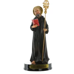 Palais du Rosaire Statue de Saint Benoit en résine14cm^ Statue De Saint Benoît