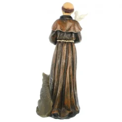 Palais du Rosaire Statue de Saint François d'Assise au loup en résine de 20cm^ Autres Statues De Saints