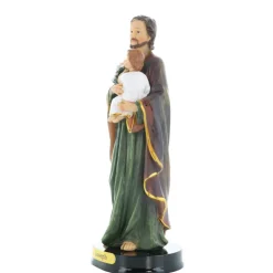 Palais du Rosaire Statue de Saint Joseph à l'enfant en résine colorée 22cm^ Statue De Saint Joseph