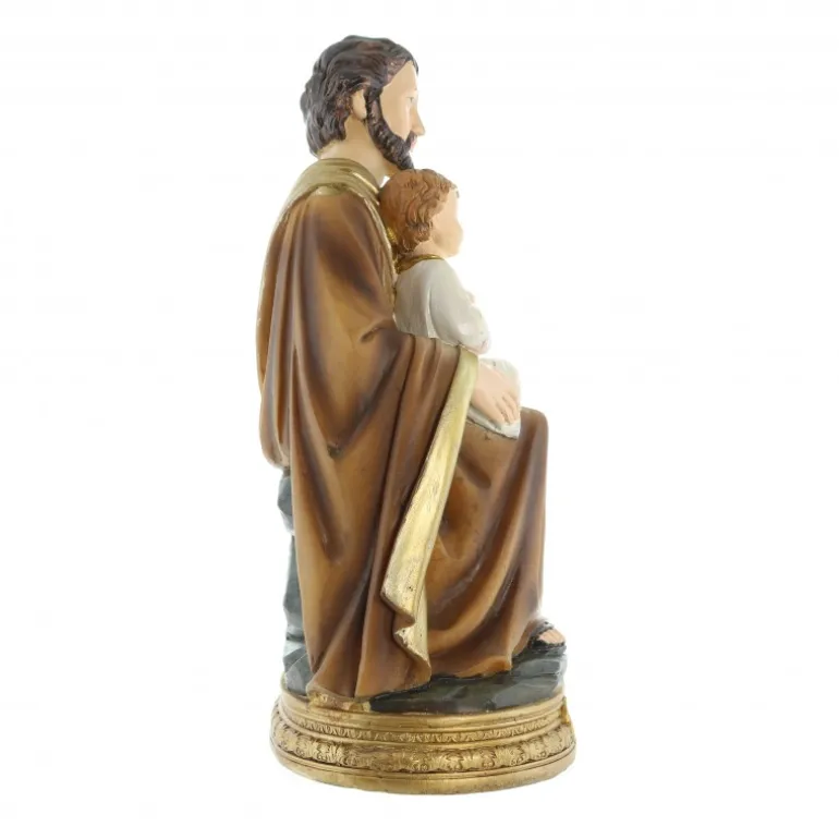 Palais du Rosaire Statue de Saint Joseph assis de 30cm en résine^ Statue De Saint Joseph