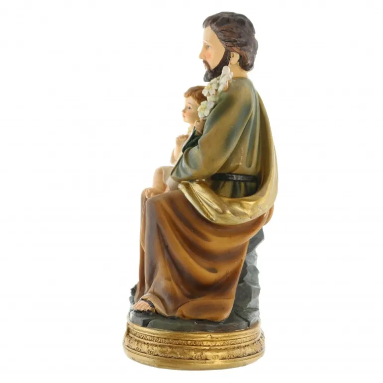 Palais du Rosaire Statue de Saint Joseph assis de 30cm en résine^ Statue De Saint Joseph