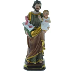 Palais du Rosaire Statue de Saint Joseph décorée 12 cm^ Statue De Saint Joseph