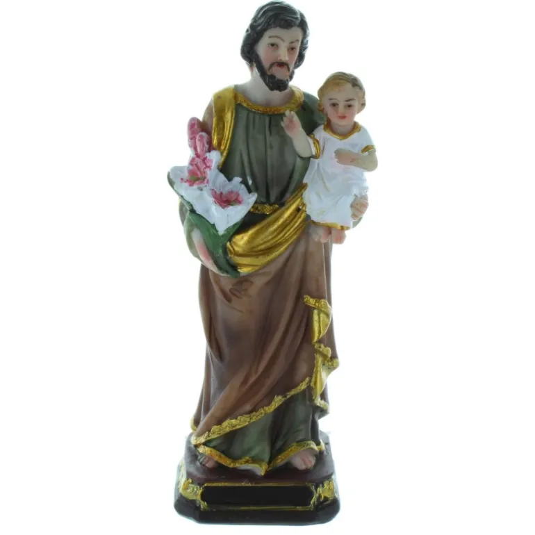 Palais du Rosaire Statue de Saint Joseph décorée 12 cm^ Statue De Saint Joseph
