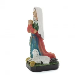 Palais du Rosaire Statue de Sainte Bernadette en résine colorée 12 cm^ Statue De Sainte Bernadette