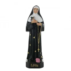 Palais du Rosaire Statue de Sainte Rita aux abeilles en résine colorée 40 cm^ Statue De Sainte Rita