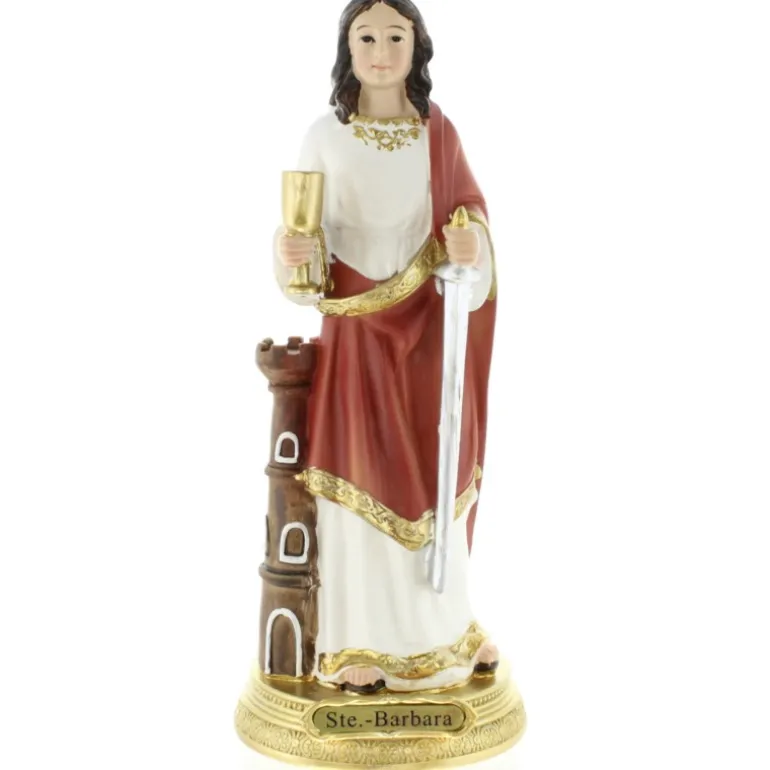 Palais du Rosaire Statue de Sainte-Barbara de 20 cm en résine^ Autres Statues De Saints