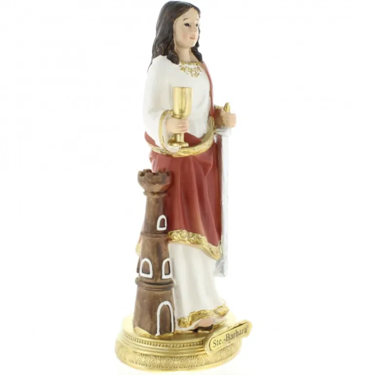 Palais du Rosaire Statue de Sainte-Barbara de 20 cm en résine^ Autres Statues De Saints