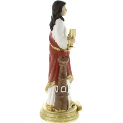 Palais du Rosaire Statue de Sainte-Barbara de 20 cm en résine^ Autres Statues De Saints