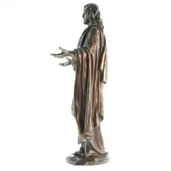 Palais du Rosaire Statue du Christ en bronze coulé à froid 23cm^ Statue Funéraire | Statue En Bronze Et Métal