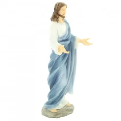 Palais du Rosaire Statue du Christ en résine peinte à la main de 23cm^ Sacré-Coeur De Jésus | Jésus Miséricordieux
