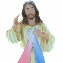 Palais du Rosaire Statue du Christ Miséricordieux en résine colorée 18cm^ Jésus Miséricordieux