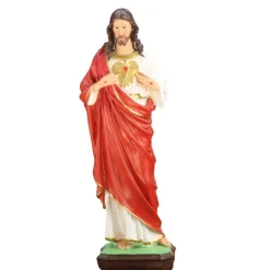 Palais du Rosaire Statue du Sacré Coeur de Jésus de 50cm en résine^ Sacré-Coeur De Jésus