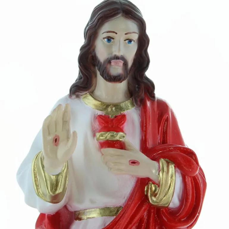 Palais du Rosaire Statue du Sacré Coeur de Jésus de 30cm en résine^ Sacré-Coeur De Jésus