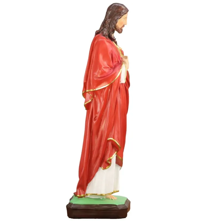 Palais du Rosaire Statue du Sacré Coeur de Jésus de 50cm en résine^ Sacré-Coeur De Jésus