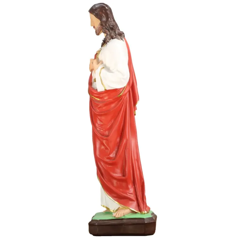 Palais du Rosaire Statue du Sacré Coeur de Jésus de 50cm en résine^ Sacré-Coeur De Jésus