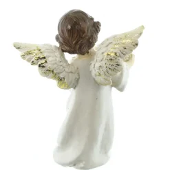 Palais du Rosaire Statue d'un ange avec une bougie de 20cm en résine^ Statue Ange