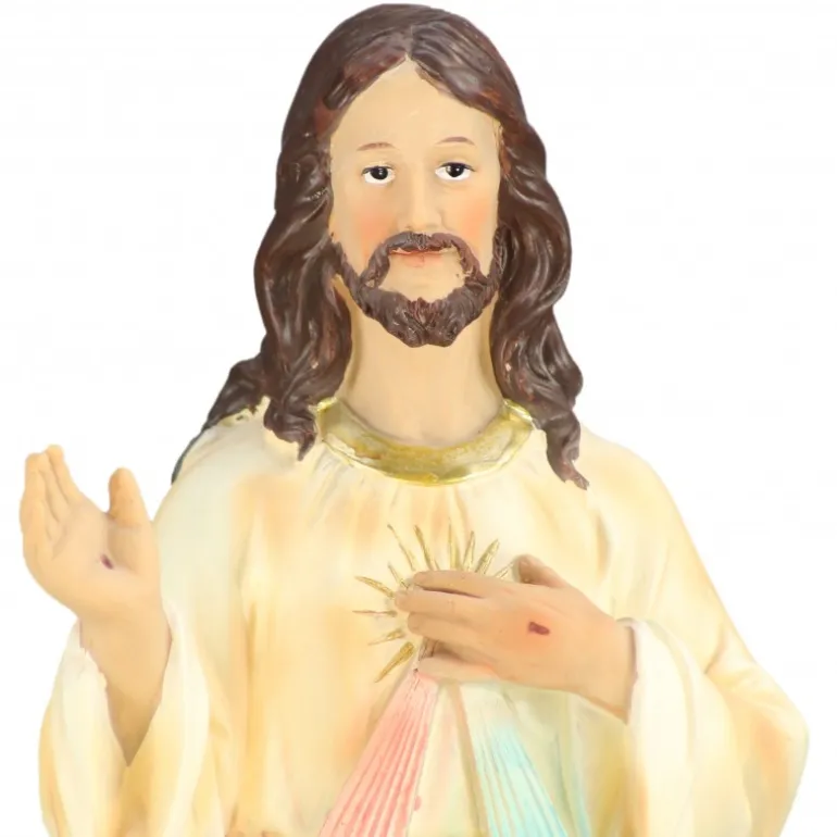 Palais du Rosaire Statue en résine de Jésus Miséricordieux de 45cm^ Jésus Miséricordieux