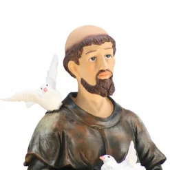Palais du Rosaire Statue en résine de Saint François d'Assise de 81cm^ Statue De Grande Taille | Autres Statues De Saints