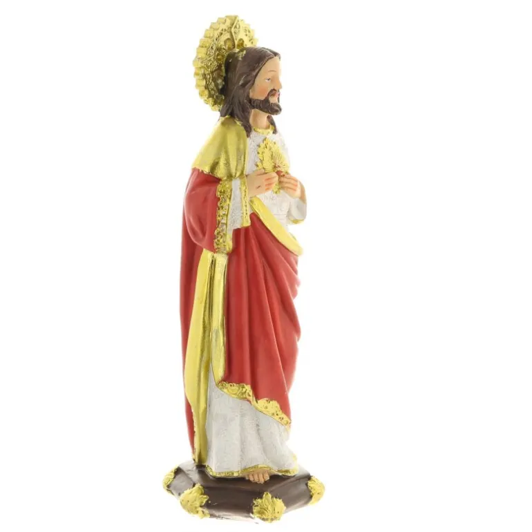 Palais du Rosaire Statue en résine du Sacré-Coeur de Jésus de 20cm^ Sacré-Coeur De Jésus