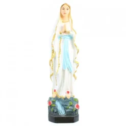 Palais du Rosaire Statue en résine et fibre de verre de Notre Dame de Lourdes en couleur de 15cm^ Statue De Notre Dame De Lourdes