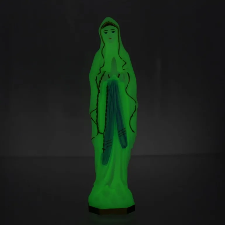 Palais du Rosaire Statue lumineuse de la Vierge Marie de Lourdes en résine 16cm^ Statue Lumineuse