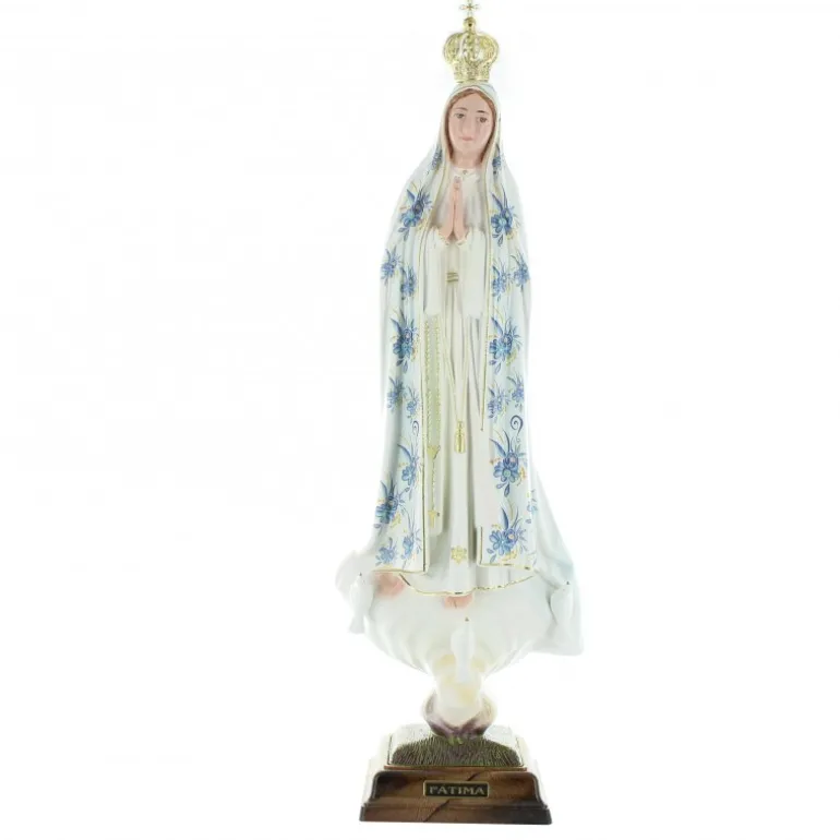 Palais du Rosaire Statue Notre Dame de Fatima 45cm en résine colorée^ Statue Vierge De Fatima