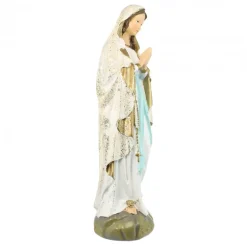 Palais du Rosaire Statue Notre Dame de Lourdes à paillettes en résine 28cm^ Statue De Notre Dame De Lourdes