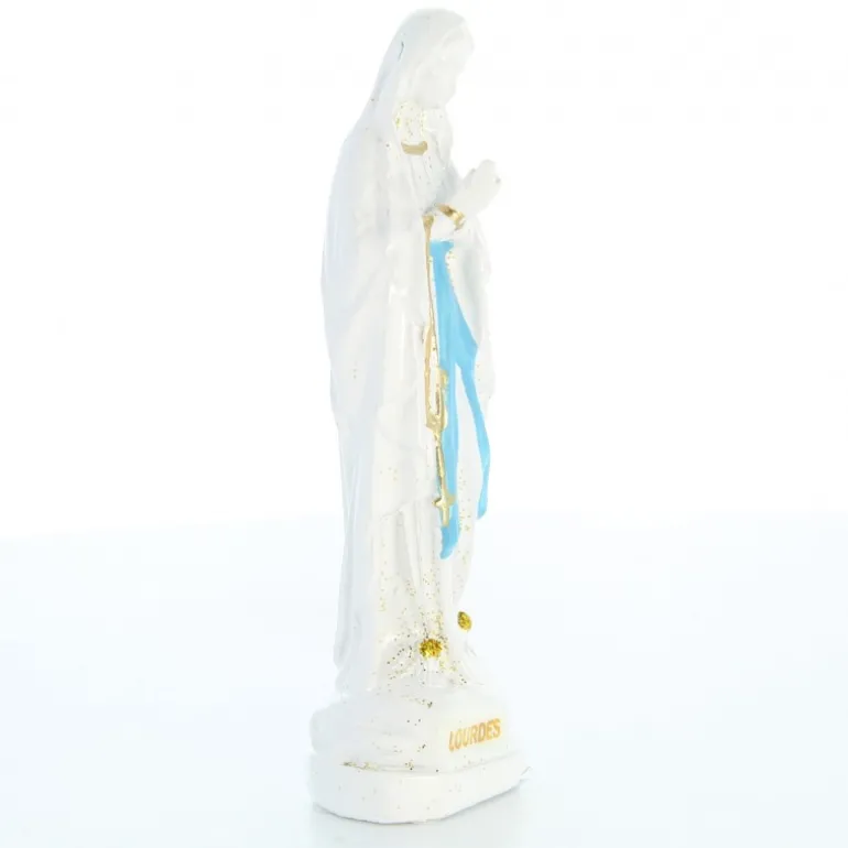 Palais du Rosaire Statue Notre Dame de Lourdes en résine effet céramique 10cm^ Statue De Notre Dame De Lourdes