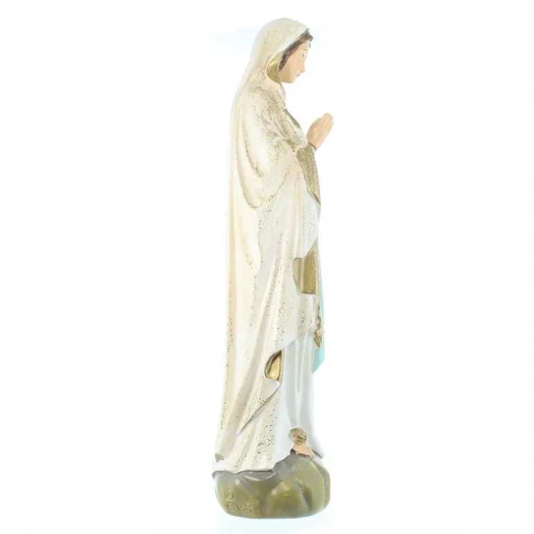Palais du Rosaire Statue Notre Dame de Lourdes à paillettes en résine 36cm^ Statue De Notre Dame De Lourdes