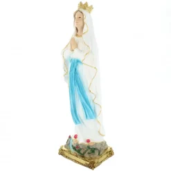 Palais du Rosaire Statue Notre Dame de Lourdes couronée en résine 40cm^ Statue De Notre Dame De Lourdes